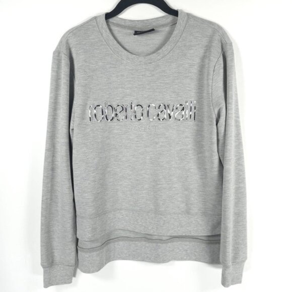 Roberto‎ Cavalli Sport Crew Neck Pullover Sweater Asymmetrical High Low SMALL - Picture 1 of 9